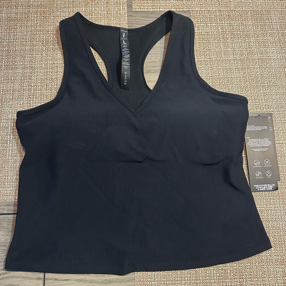 Sckechers Black Ribbed Tank Top